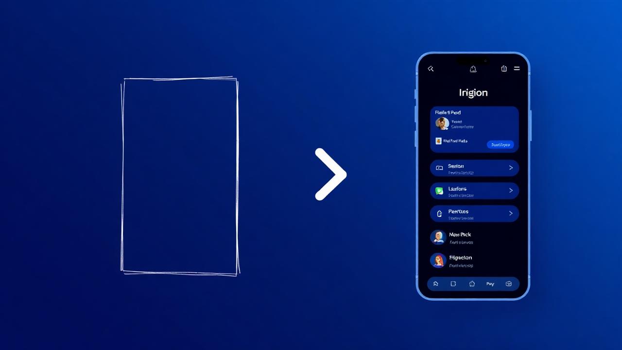 Wireframe prototype transitioning into a polished production MVP screen